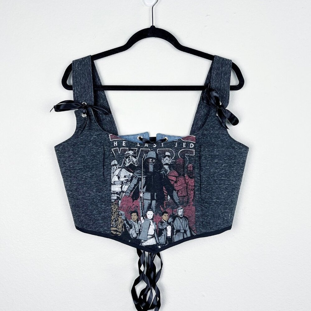 Hand Crafted Star Wars Corset Top – The Last Jedi Graphic